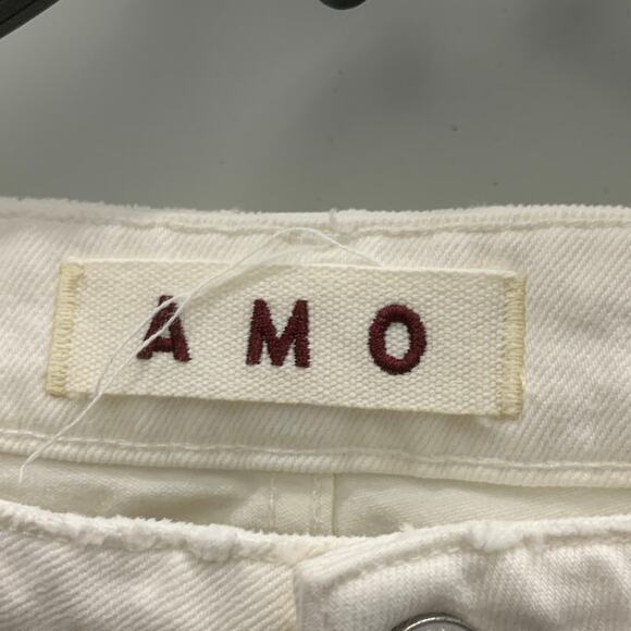 AMO Twist Sea Salt Jeans Slim Fit Cut Ankle‎ Length 4 Pockets White Size 28 - Picture 5 of 8